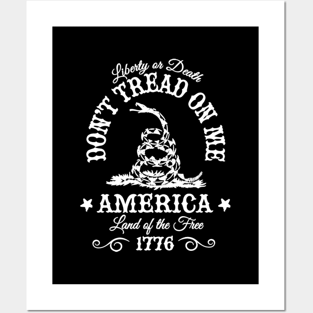 Dont Tread On Me Back Design Wall Art by NeilGlover